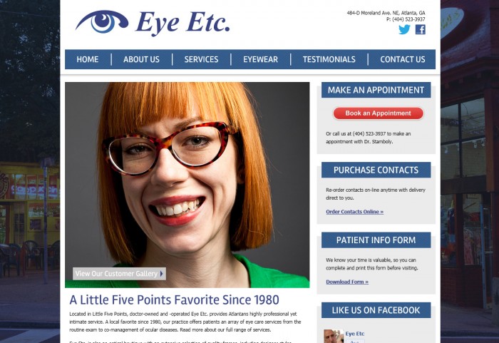 Eye Etc. Homepage