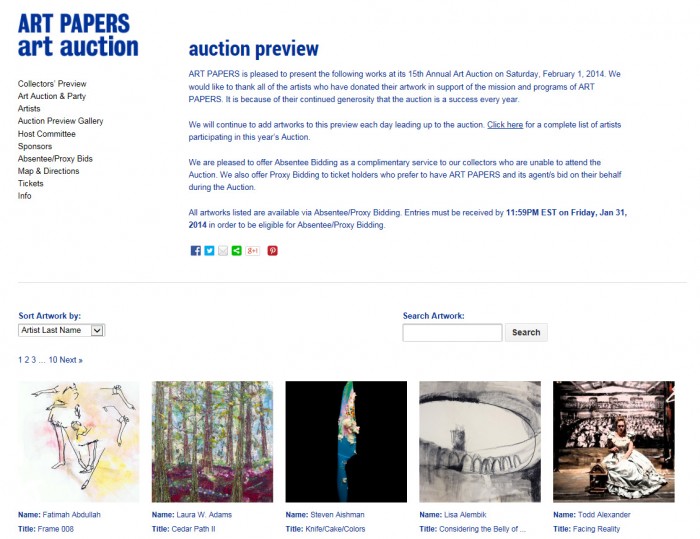 Art Papers Art Auction Website