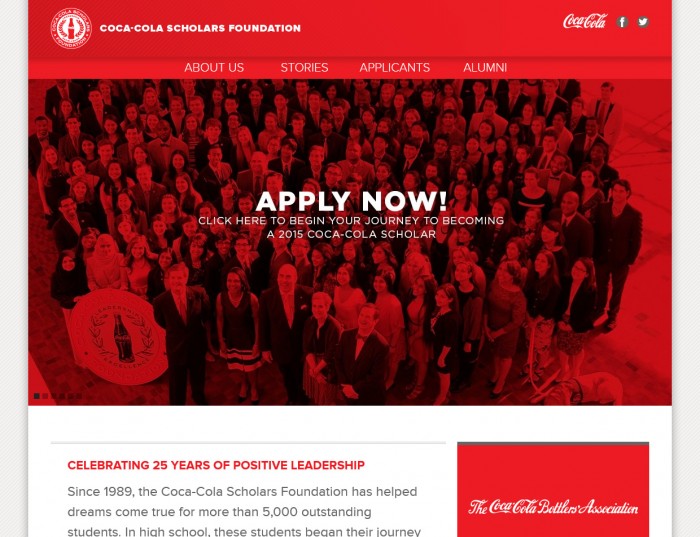 Coca-Cola Scholars Foundation Website