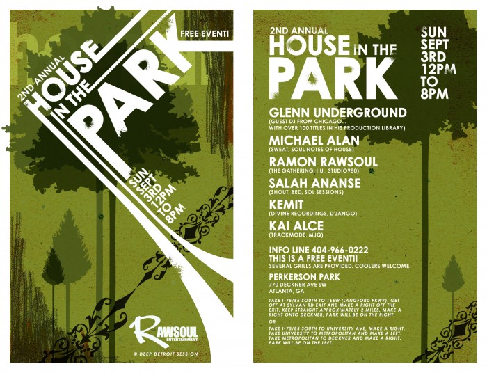 2nd Annual House in the Park Flyer