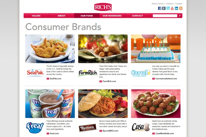 Rich Products Corporation Internal Page