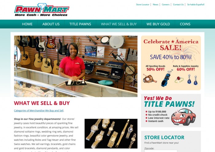 PawnMart Internal Page