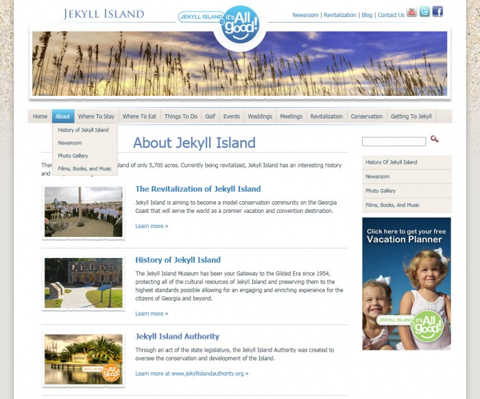 Jekyll Island Website Internal